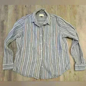 Universal Thread Striped Cotton Button-Down Shirt